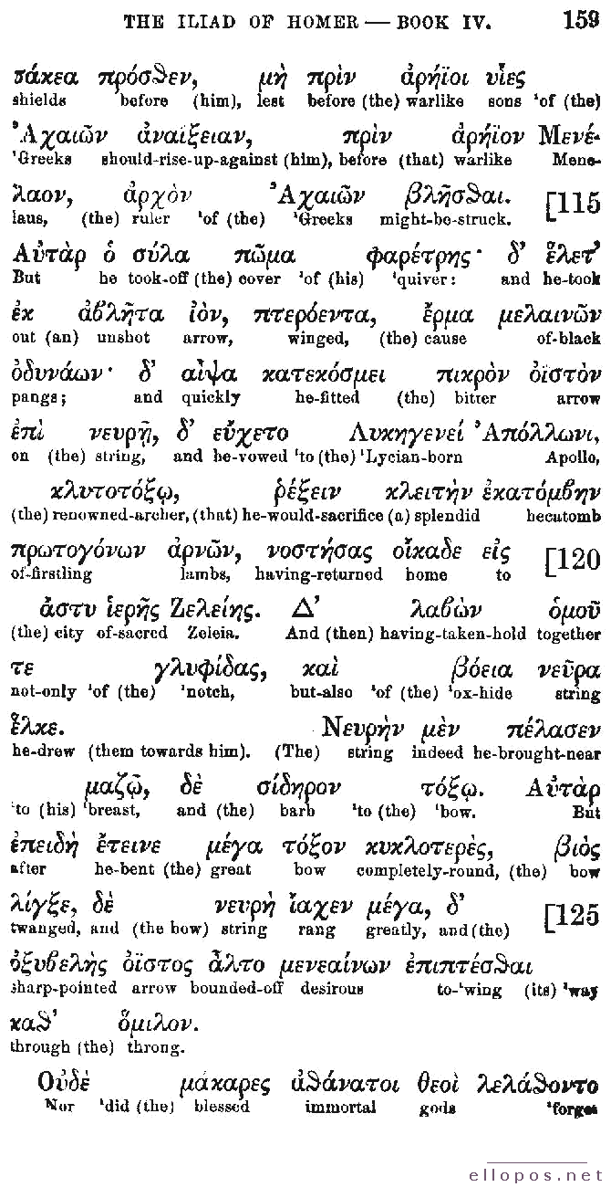 Homer Interlinear Iliad - Page 159