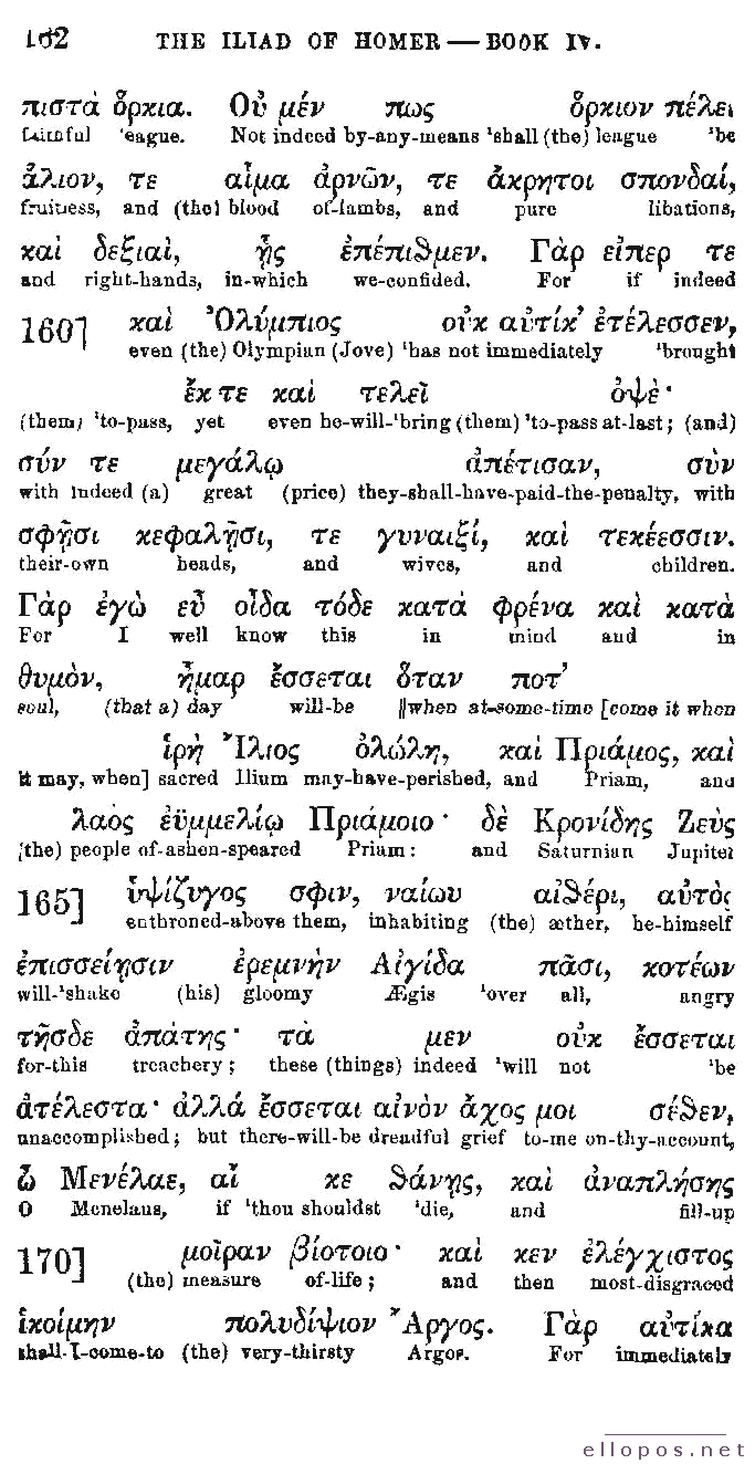 Homer Interlinear Iliad - Page 162