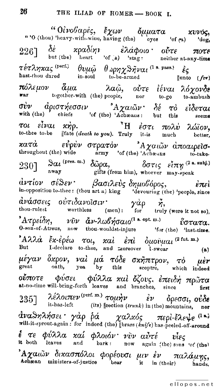 Homer Interlinear Iliad - Page 26