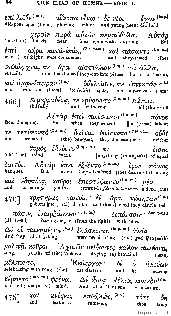 Homer Interlinear Iliad - Page 44