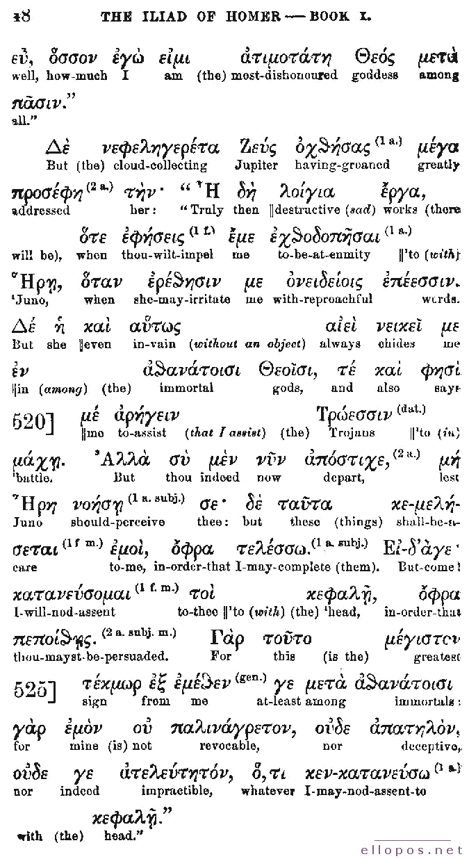 Homer Interlinear Iliad - Page 48