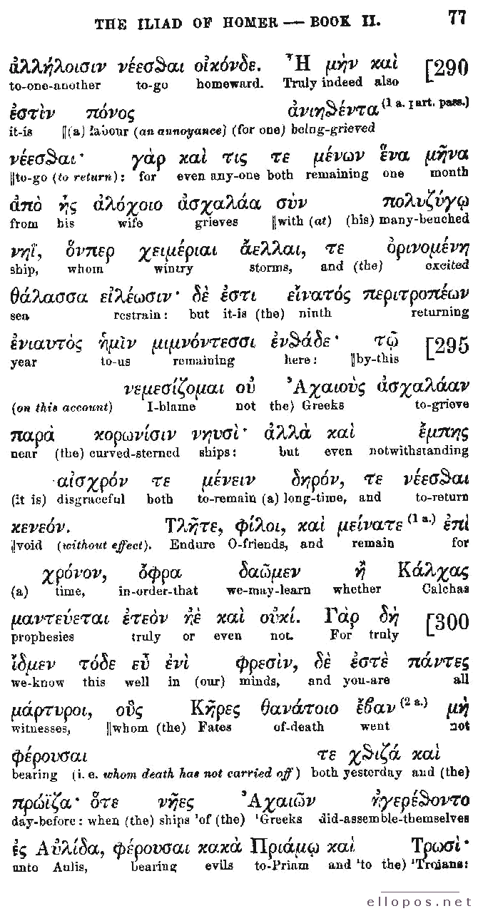 Homer Interlinear Iliad - Page 77