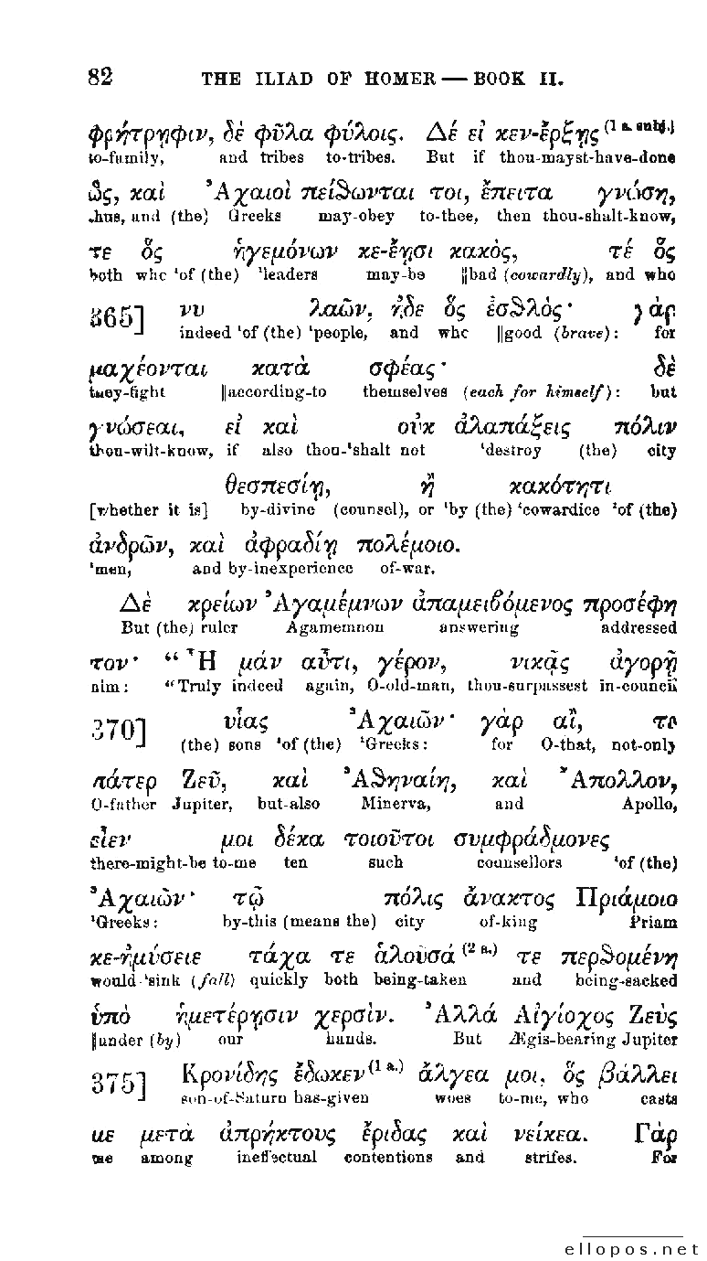 Homer Interlinear Iliad - Page 82